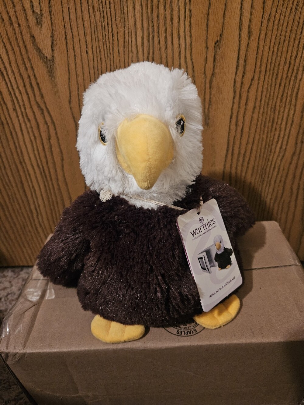 New Warmies Bald Eagle Microwavable Plush